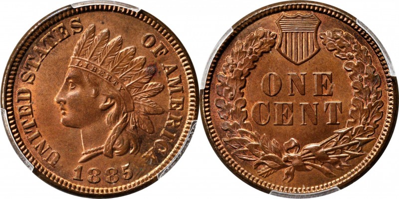 Indian Cent
1885 Indian Cent. MS-64 BN (PCGS).
PCGS# 2151. NGC ID: 228C.
Esti...