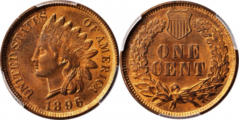 Indian Cent
1896 Indian Cent. MS-64 RB (PCGS).
PCGS# 2194. NGC ID: 228R.
Esti...