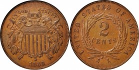 Two-Cent Piece
1868 Two-Cent Piece. KF-6. Repunched Date. AU-50 (ANACS). OH.
PCGS# 3597. NGC ID: 22NC.
Estimate: $200