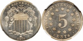 Shield Nickel
1876 Shield Nickel. Proof-64 Cameo (NGC).
PCGS# 83830. NGC ID: 276T.
Estimate: $450