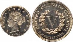 Liberty Head Nickel
1883 Liberty Head Nickel. No CENTS. Proof-64 Cameo (PCGS). CAC.
PCGS# 83878. NGC ID: 22PU.
Estimate: $300