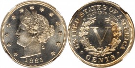 Liberty Head Nickel
1885 Liberty Head Nickel. Proof-66 Cameo (NGC).
PCGS# 83883. NGC ID: 277T.
Estimate: $1000