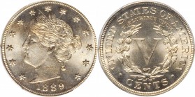 Liberty Head Nickel
1889 Liberty Head Nickel. Proof-65 (PCGS). CAC.
PCGS# 3887. NGC ID: 277X.
Estimate: $300