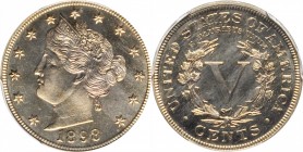 Liberty Head Nickel
1898 Liberty Head Nickel. Proof-65 Cameo (PCGS).
PCGS# 83896. NGC ID: 2788.
Estimate: $400