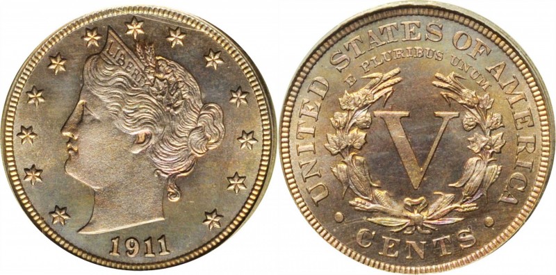 Liberty Head Nickel
1911 Liberty Head Nickel. Proof-66 (PCGS). OGH.
PCGS# 3909...