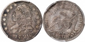 Capped Bust Dime
1820 Capped Bust Dime. JR-10. Rarity-3. Small 0. VF Details--Scratch (PCGS).
PCGS# 4493.
Estimate: $200