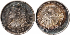 Capped Bust Dime
1835 Capped Bust Dime. JR-9. Rarity-2. AU-53 (PCGS).
PCGS# 4527. NGC ID: 237F.
Estimate: $200