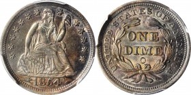Liberty Seated Dime
1854-O Liberty Seated Dime. Arrows. AU-55 (PCGS).
PCGS# 4606. NGC ID: 239B.
Estimate: $200
