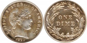 Barber Dime
1913 Barber Dime. Proof-66 (PCGS).
PCGS# 4897. NGC ID: 23GU.
Estimate: $800
