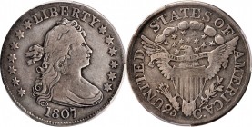 Draped Bust Quarter
1807 Draped Bust Quarter. B-1. Rarity-2. VF Details--Cleaned (PCGS).
PCGS# 5316. NGC ID: 23RF.
Estimate: $100