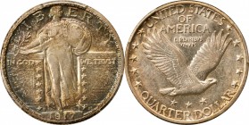 Standing Liberty Quarter
1917-D Standing Liberty Quarter. Type II. AU-55+ (PCGS).
PCGS# 5716. NGC ID: 2435.
From the Naples Bay Collection. 
Estim...