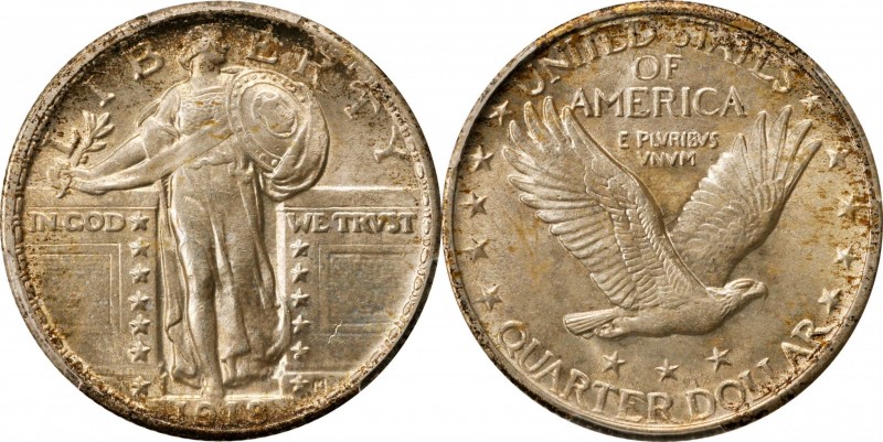Standing Liberty Quarter
1918 Standing Liberty Quarter. MS-65 (PCGS).
PCGS# 57...