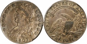 Capped Bust Half Dollar
1807 Capped Bust Half Dollar. O-112. Rarity-1. Large Stars, 50/20. EF Details--Damage (PCGS).
PCGS# 6086. NGC ID: 24EN.
Est...