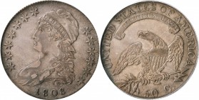 Capped Bust Half Dollar
1808 Capped Bust Half Dollar. O-107a. Rarity-2. EF-40 (PCGS).
PCGS# 6090. NGC ID: 24EP.
Estimate: $325