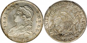 Capped Bust Half Dollar
1812 Capped Bust Half Dollar. O-105a. Rarity-2. AU-55 (PCGS).
PCGS# 6100. NGC ID: 24EW.
Estimate: $750