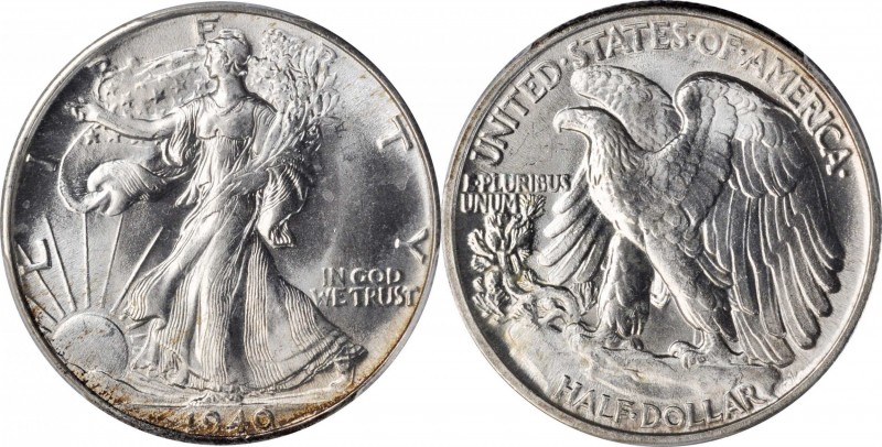 Walking Liberty Half Dollar
1940 Walking Liberty Half Dollar. MS-65 (PCGS).
PC...