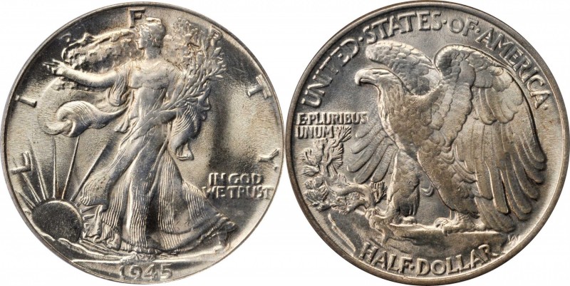 Walking Liberty Half Dollar
1945 Walking Liberty Half Dollar. MS-63 (PCGS). OGH...