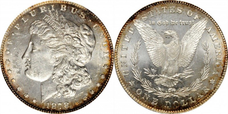 Morgan Silver Dollar
1878 Morgan Silver Dollar. 7 Tailfeathers. Reverse of 1878...