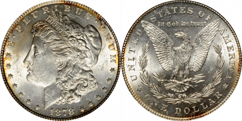 Morgan Silver Dollar
1878 Morgan Silver Dollar. 7 Tailfeathers. Reverse of 1878...