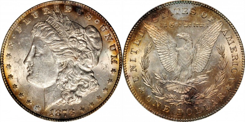 Morgan Silver Dollar
1878 Morgan Silver Dollar. 7 Tailfeathers. Reverse of 1878...