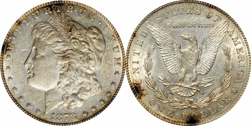 Morgan Silver Dollar
1878 Morgan Silver Dollar. 7 Tailfeathers. Reverse of 1878...