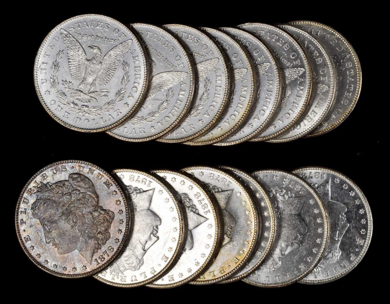 Morgan Silver Dollar
Lot of (15) 1878-S Morgan Silver Dollars. Average MS-60 to...