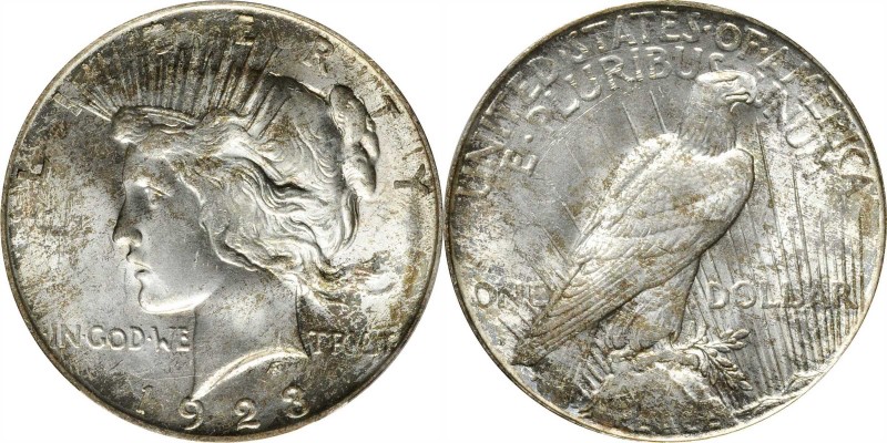 Peace Silver Dollar
1923-D Peace Silver Dollar. MS-64 (PCGS).
PCGS# 7361. NGC ...