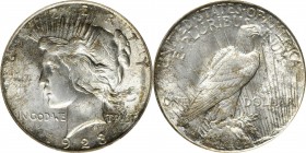 Peace Silver Dollar
1923-D Peace Silver Dollar. MS-64 (PCGS).
PCGS# 7361. NGC ID: 257G.
From the Abigail Collection.
Estimate: $200