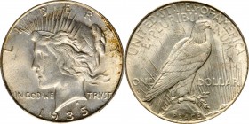 Peace Silver Dollar
1935-S Peace Silver Dollar. MS-63 (PCGS).
PCGS# 7379. NGC ID: 2583.
From the Abigail Collection.
Estimate: $300