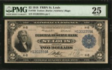 Federal Reserve Bank Notes
Fr. 769. 1918 $2 Federal Reserve Bank Note. St. Louis. PMG Very Fine 25.
A Very Fine example of this popular Battleship d...