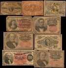 Mixed Fractional Currency
Lot of (9) Mixed Fractional Currency Notes. 3 to 25 Cents. Very Good to Very Fine.
Nine mixed fractional currency notes in...
