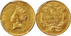 Gold Dollar
1855 Gold Dollar. Type II. AU-55 (PCGS).
PCGS# 7532. NGC ID: 25C4.
From the Monterrey Collection.
Estimate: $400