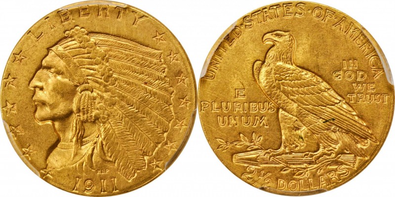 Indian Quarter Eagle
1911 Indian Quarter Eagle. MS-63 (PCGS).
PCGS# 7942. NGC ...