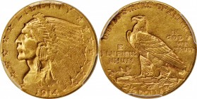 Indian Quarter Eagle
1914-D Indian Quarter Eagle. AU-55 (PCGS).
PCGS# 7947. NGC ID: 2899.
From the Monterrey Collection.
Estimate: $300
