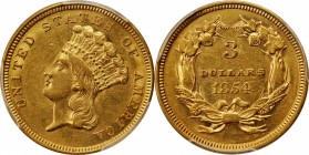 Three-Dollar Gold Piece
1854 Three-Dollar Gold Piece. AU Details--Graffiti (PCGS).
PCGS# 7969. NGC ID: 25M3.
From the Monterrey Collection.
Estima...