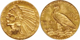 Indian Half Eagle
1909-D Indian Half Eagle. MS-62 (PCGS).
PCGS# 8514. NGC ID: 28DJ.
Estimate: $600