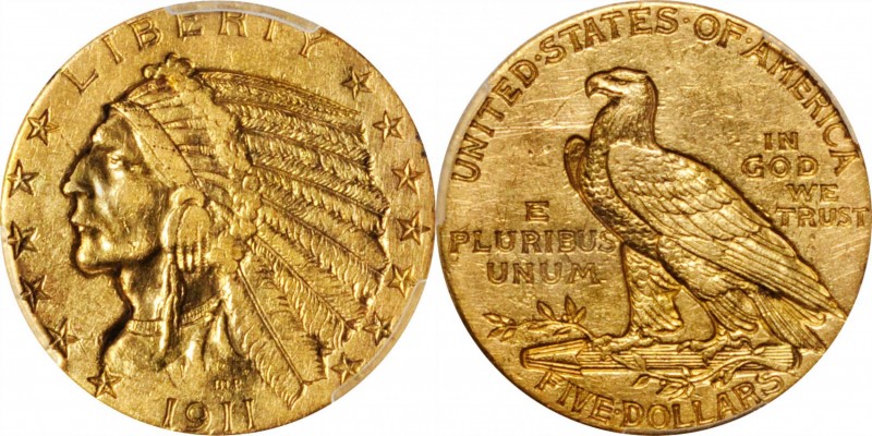 Indian Half Eagle
1911-D Indian Half Eagle. EF Details--Test Cut (PCGS).
PCGS#...