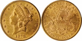 Liberty Head Double Eagle
1878 Liberty Head Double Eagle. AU-58 (PCGS). CAC.
PCGS# 8985. NGC ID: 26B3.
From the Monterrey Collection.
Estimate: $1...