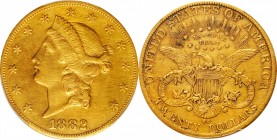 Liberty Head Double Eagle
1882-CC Liberty Head Double Eagle. EF Details--Harshly Cleaned (PCGS).
PCGS# 8997. NGC ID: 26BF.
From the Naples Bay Coll...