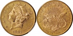 Liberty Head Double Eagle
1883-S Liberty Head Double Eagle. MS-63 (PCGS).
PCGS# 9000. NGC ID: 26BJ.
Estimate: $2500