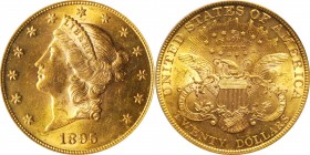 Liberty Head Double Eagle
1895 Liberty Head Double Eagle. MS-61 (PCGS).
PCGS# 9027. NGC ID: 26CD.
Estimate: $1800