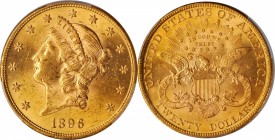 Liberty Head Double Eagle
1896 Liberty Head Double Eagle. FS-301. Repunched Date. MS-62 (PCGS).
PCGS# 145739. NGC ID: 26CF.
From the Naples Bay Col...