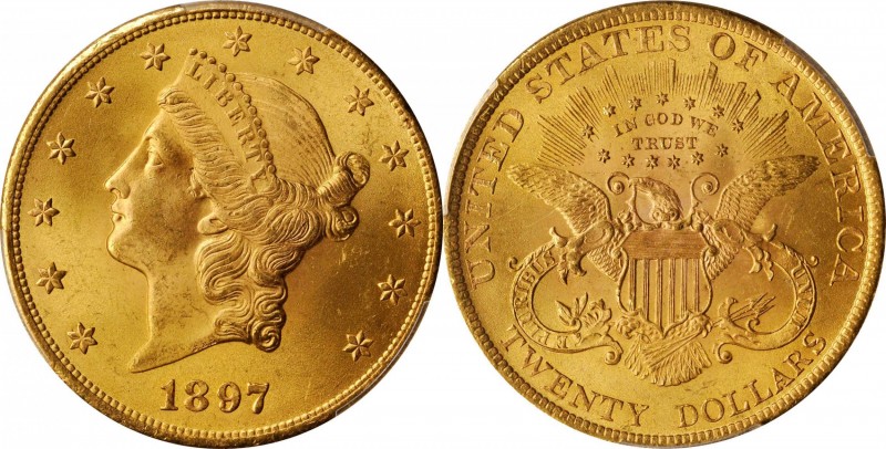 Liberty Head Double Eagle
1897 Liberty Head Double Eagle. MS-64 (PCGS).
PCGS# ...