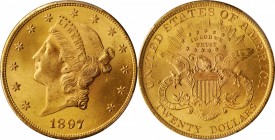 Liberty Head Double Eagle
1897 Liberty Head Double Eagle. MS-64 (PCGS).
PCGS# 9031. NGC ID: 26CH.
Estimate: $2000