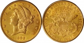 Liberty Head Double Eagle
1899-S Liberty Head Double Eagle. AU-58 (PCGS).
PCGS# 9036. NGC ID: 26CN.
From the Monterrey Collection.
Estimate: $1800