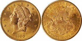 Liberty Head Double Eagle
1900 Liberty Head Double Eagle. MS-62 (PCGS).
PCGS# 9037. NGC ID: 26CP.
From the Monterrey Collection.
Estimate: $1800