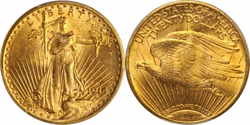 Saint-Gaudens Double Eagle
1914-S Saint-Gaudens Double Eagle. MS-64 (PCGS).
PC...