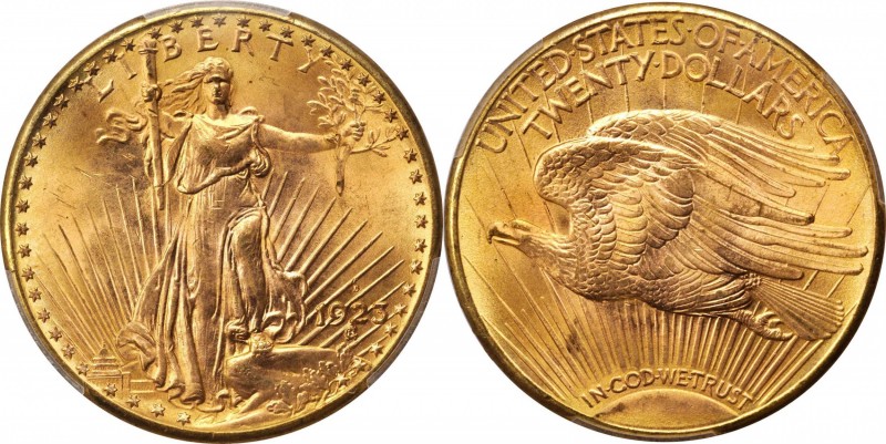 Saint-Gaudens Double Eagle
1923-D Saint-Gaudens Double Eagle. MS-65 (PCGS).
PC...