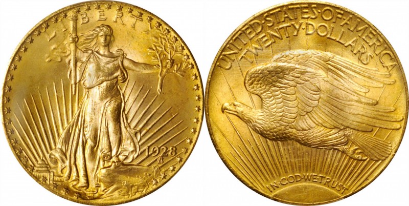 Saint-Gaudens Double Eagle
1928 Saint-Gaudens Double Eagle. MS-65 (PCGS).
PCGS...