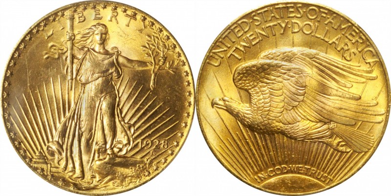 Saint-Gaudens Double Eagle
1928 Saint-Gaudens Double Eagle. MS-64 (PCGS).
PCGS...